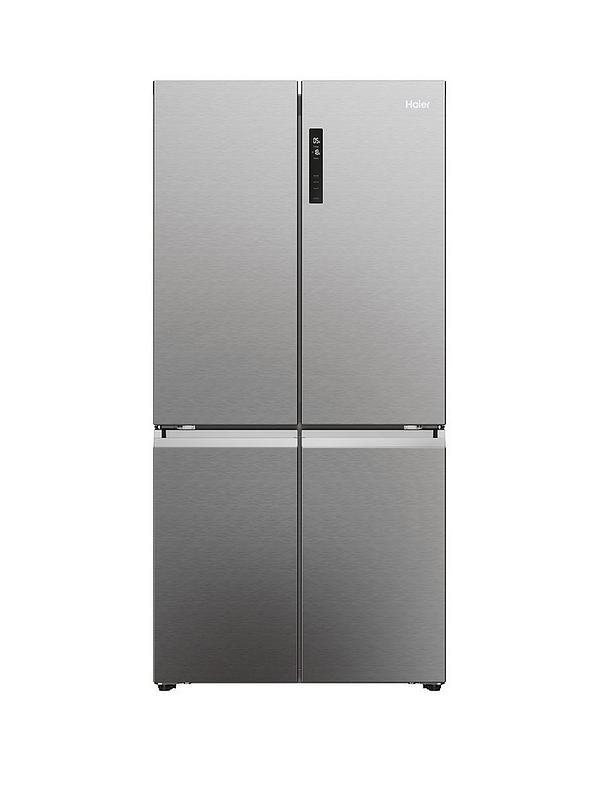 Haier Cube 90 HCR5919ENMP Total No Frost American Fridge Freezer, E Rated - Stainless Steel